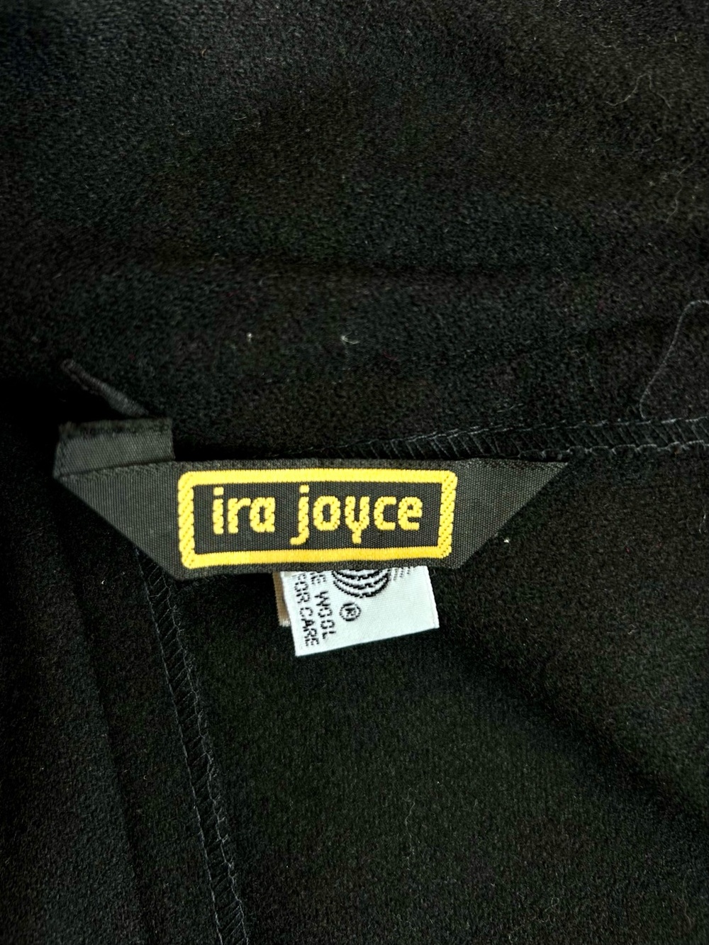 Vintage Ira Joyce Black Wool Midi Maxi Skirt A-Line Witchy High Waist Size Small - Picture 8 of 10